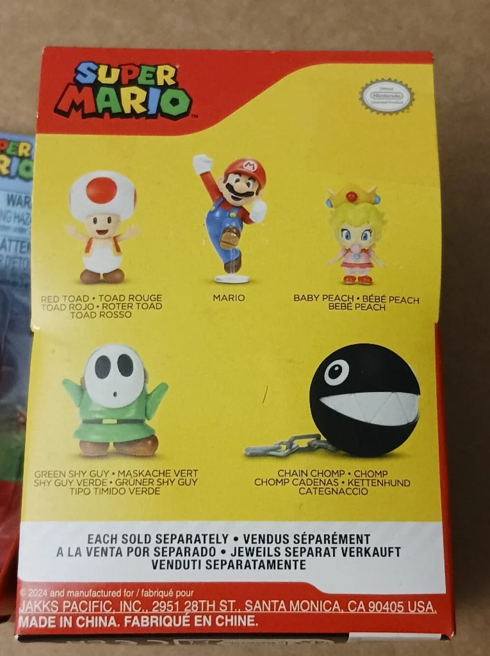 Lot Of 2 Jakks Pacific - Super Mario Bros. Mario + Chain Chomp